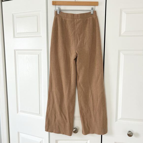 ZARA Tan Knit Sleeveless Turtleneck Lounge Set Two Piece Pants Outfit EUC S - Picture 7 of 13